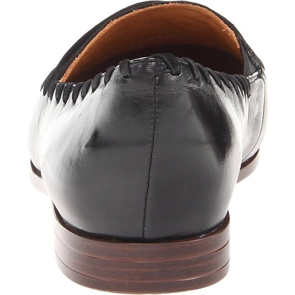NEW Earthies Women Fontana Black Gathered Slip On Pointed Loafer Dress Shoes - Picture 5 of 7